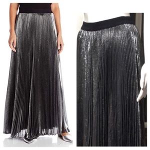 Rebecca Taylor Metallic maxi skirt Gunmetal